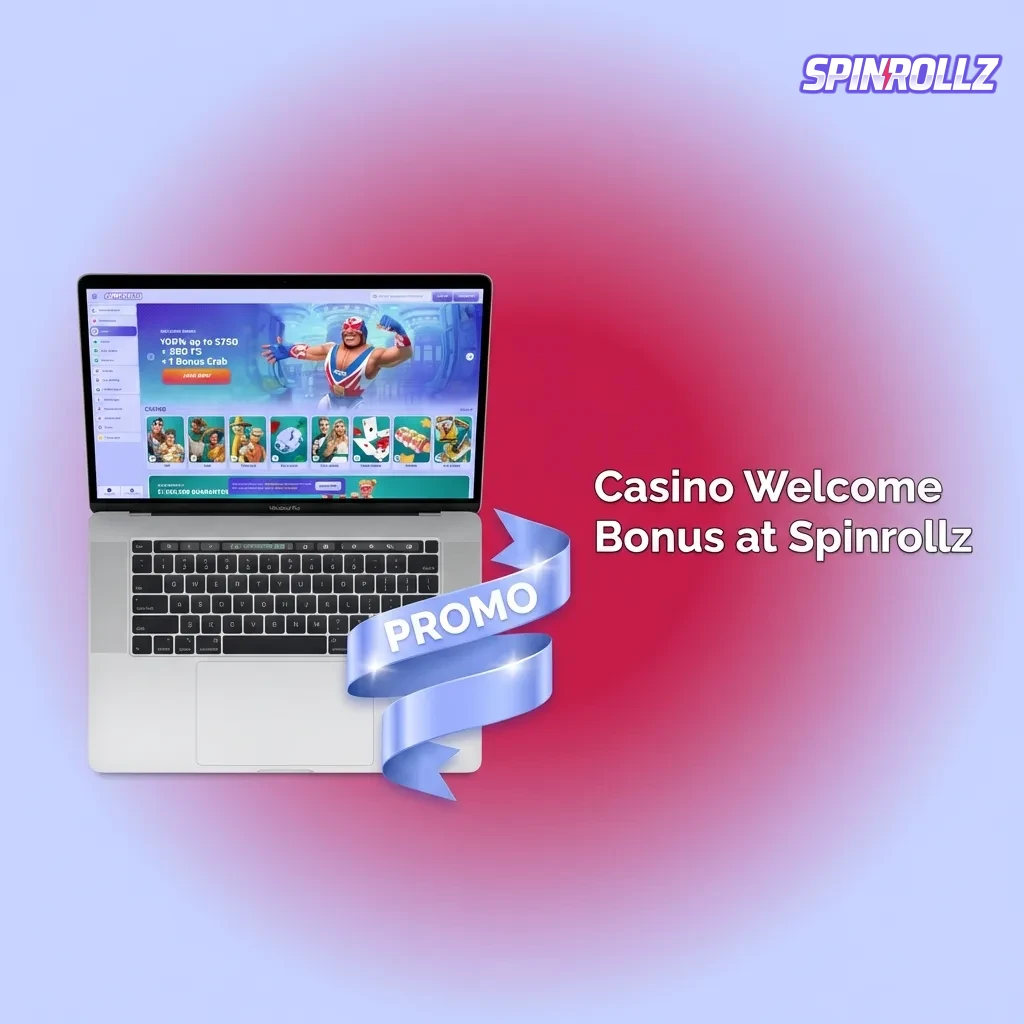 Spinrollz Casino welcome bonus offering 100% match up to 800 AUD plus 200 free spins for new Australian players.