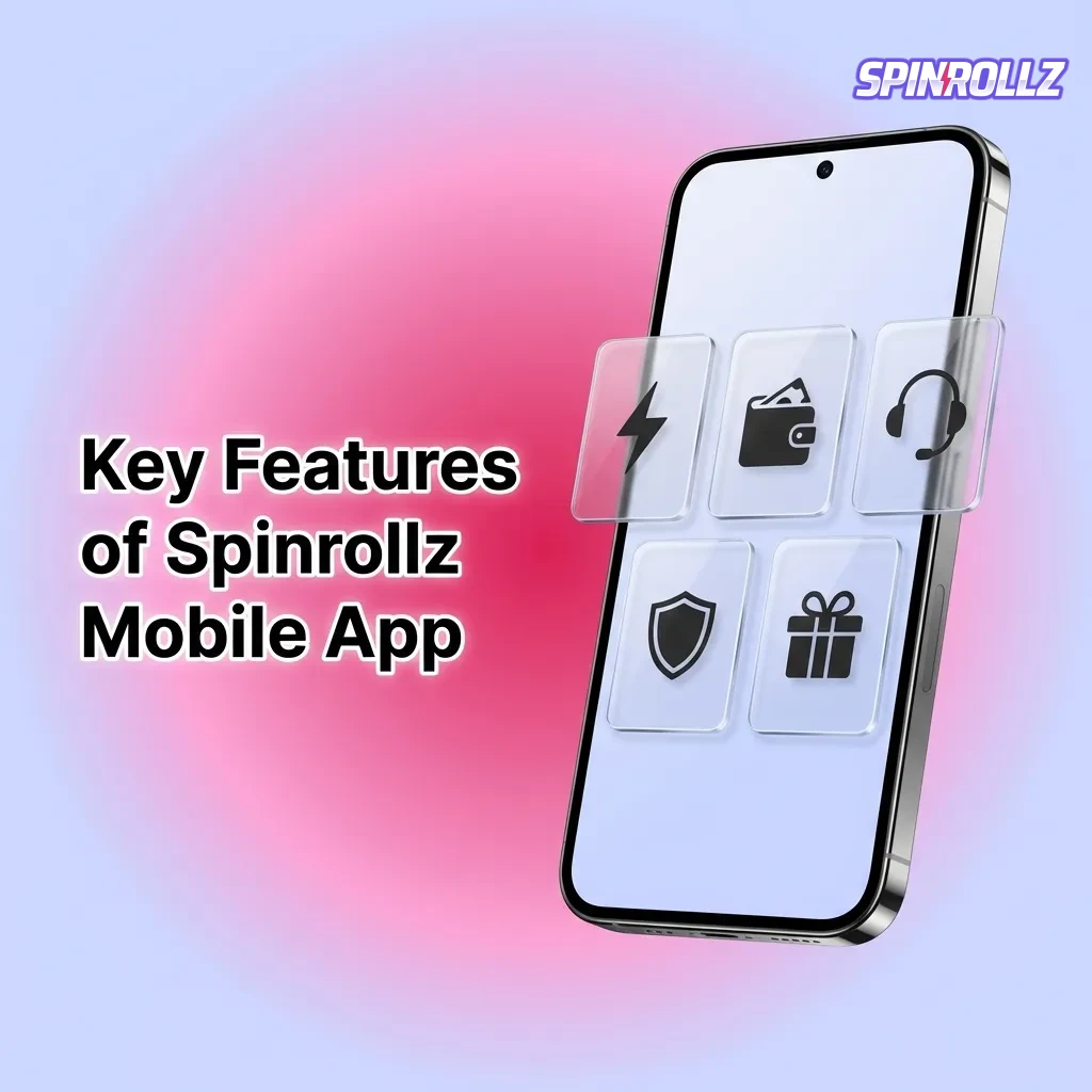 Spinrollz mobile app interface showing betting options, payment methods, and game library for Australian players.