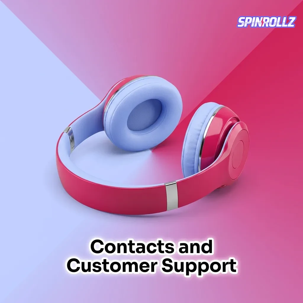 Spinrollz customer support contact options including 24/7 live chat, email, Telegram, and FAQ section for Australian players.