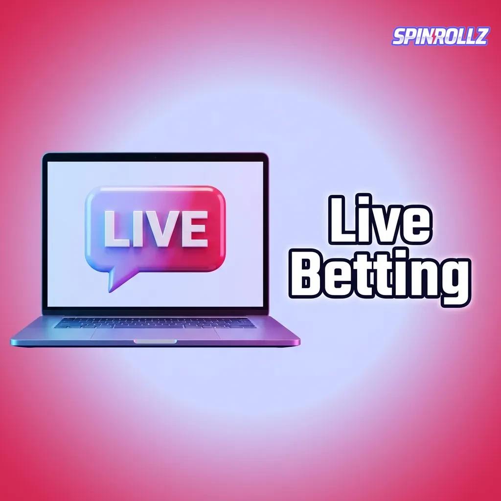 Live betting interface showing real-time odds and in-play markets across multiple sports on Spinrollz platform.