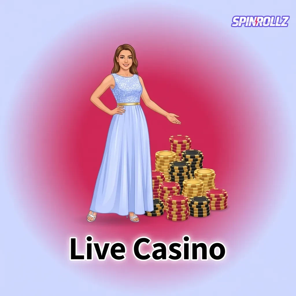 HD live dealer casino with blackjack, roulette, baccarat, poker, and game shows streamed from professional studios.