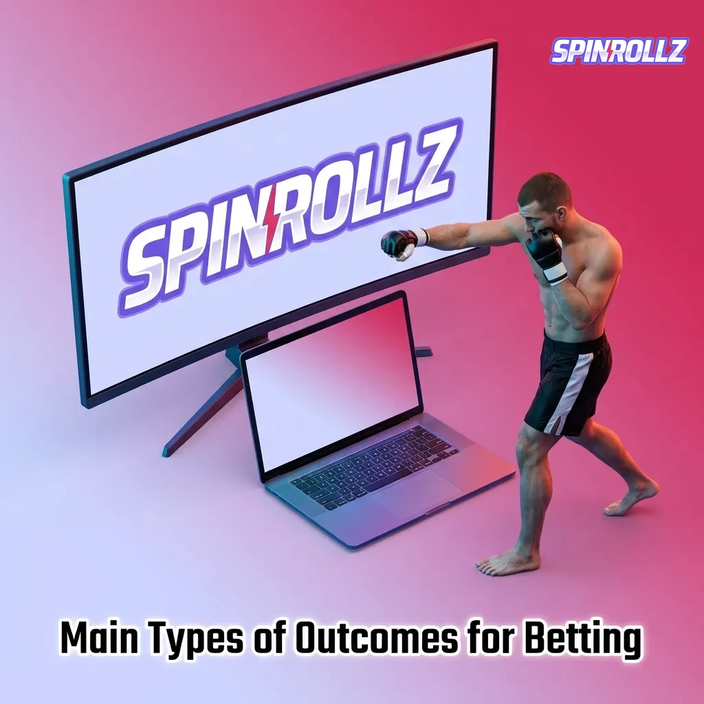 Infographic showing betting outcome types: match winner, handicap, totals, correct score, and first goalscorer options.