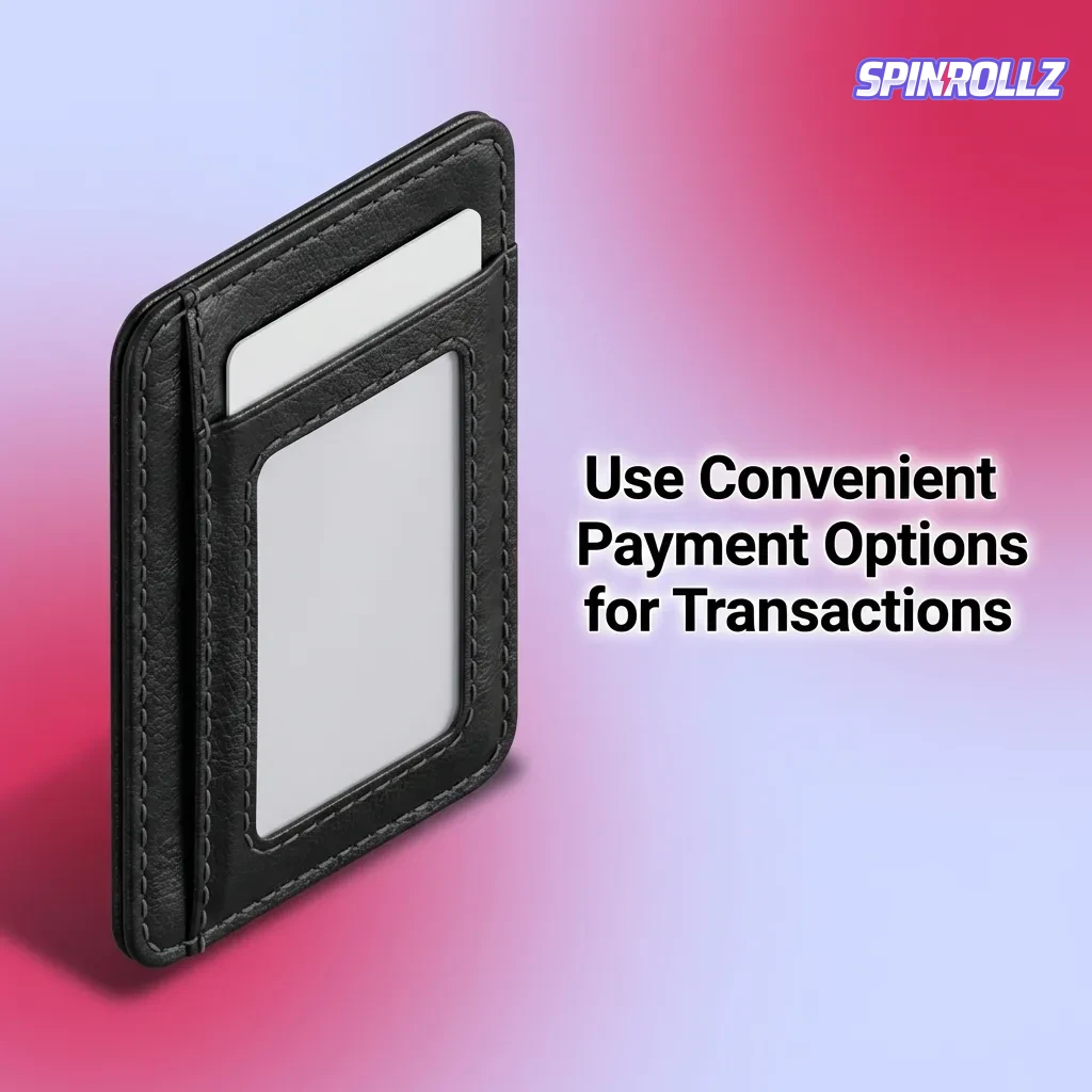 Spinrollz payment options including Bitcoin, Ethereum, Mastercard, and other methods for deposits and withdrawals.
