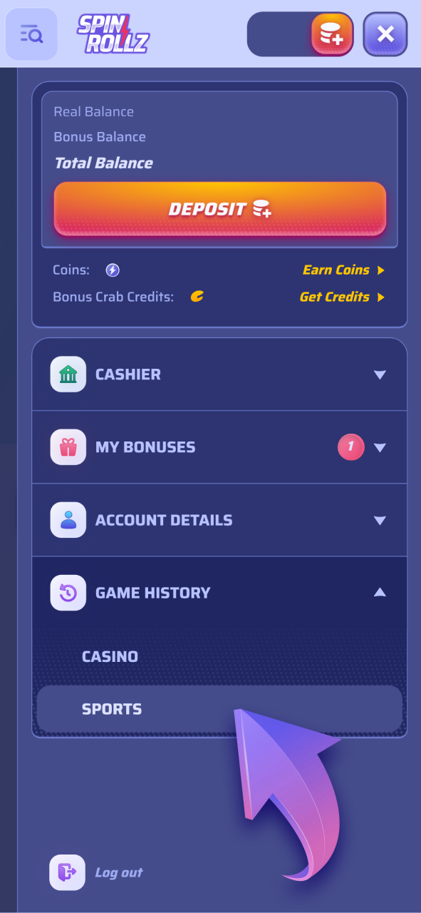 Track your live betting progress and results at Spinrollz.