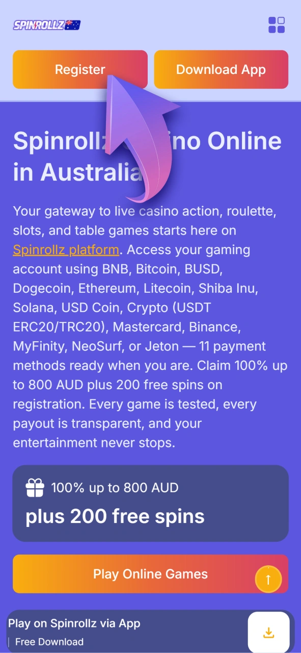Create your player profile at Spinrollz to join the gambling community.