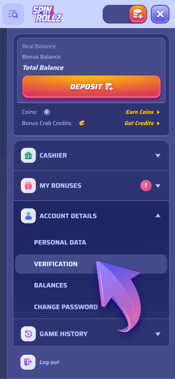 Verify your identity at Spinrollz to enjoy secure live casino gaming.