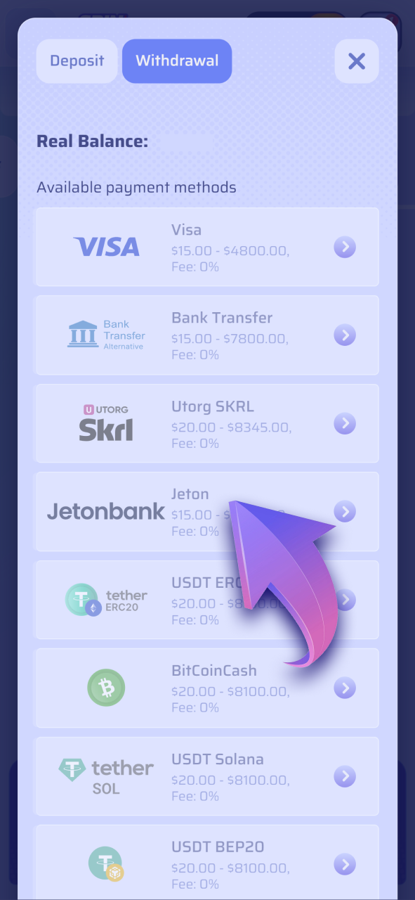Choose the best withdrawal method for your needs at Spinrollz.
